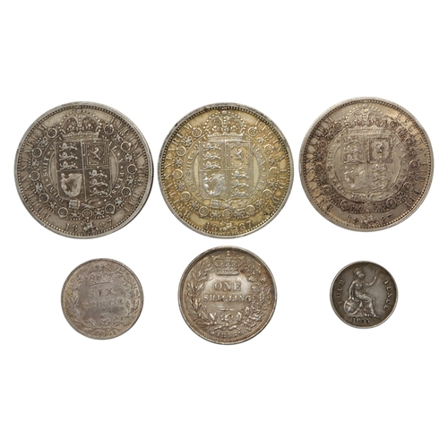 5017 - Victoria (1837-1901) ½ crown 1887 ObverseCrowned and veiled bust of Queen Victoria left, legend arou... 