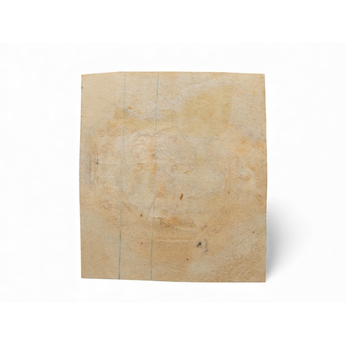 7007 - Great Britain 1847 1/- Green a lovely 4 margin copy with part Liverpool Spoon Cancel Cat £1000, as p... 