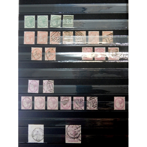 7018 - Great Britain. Collection of Victorian Surface Printed Stamps on Stockbook Pages with values to 5/-.... 