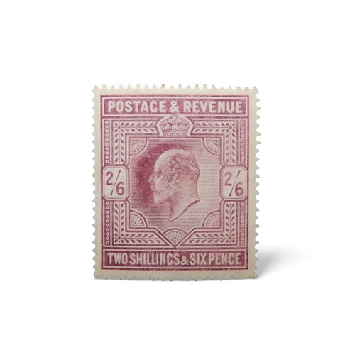 7021 - Great Britain Edward VII 2/6 1902-10 on Chalk Paper SG261, Pale Dull Purple VF well centered Mounted... 