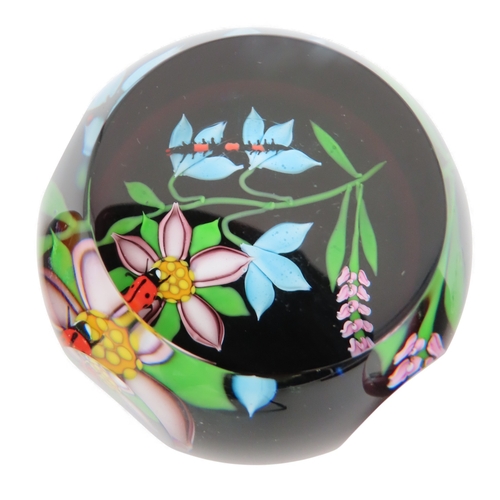 393 - Three Caithness Limited Edition paperweights including Carnation 56/250, Nature Study 113/200 and Th... 