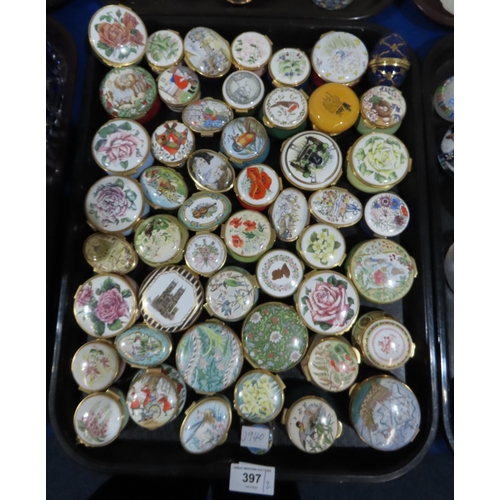 397 - A collection of enamel boxes by Staffordshire, Crummles and others, some limited editions