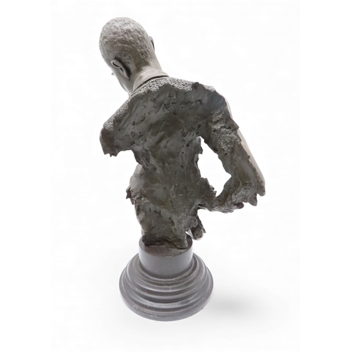 415 - A contemporary of the saxophonist Charlie Parker, signed Pino and on a marble base