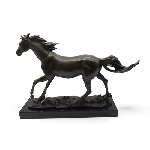 422A - A contemporary bronze of a horse after Mene
