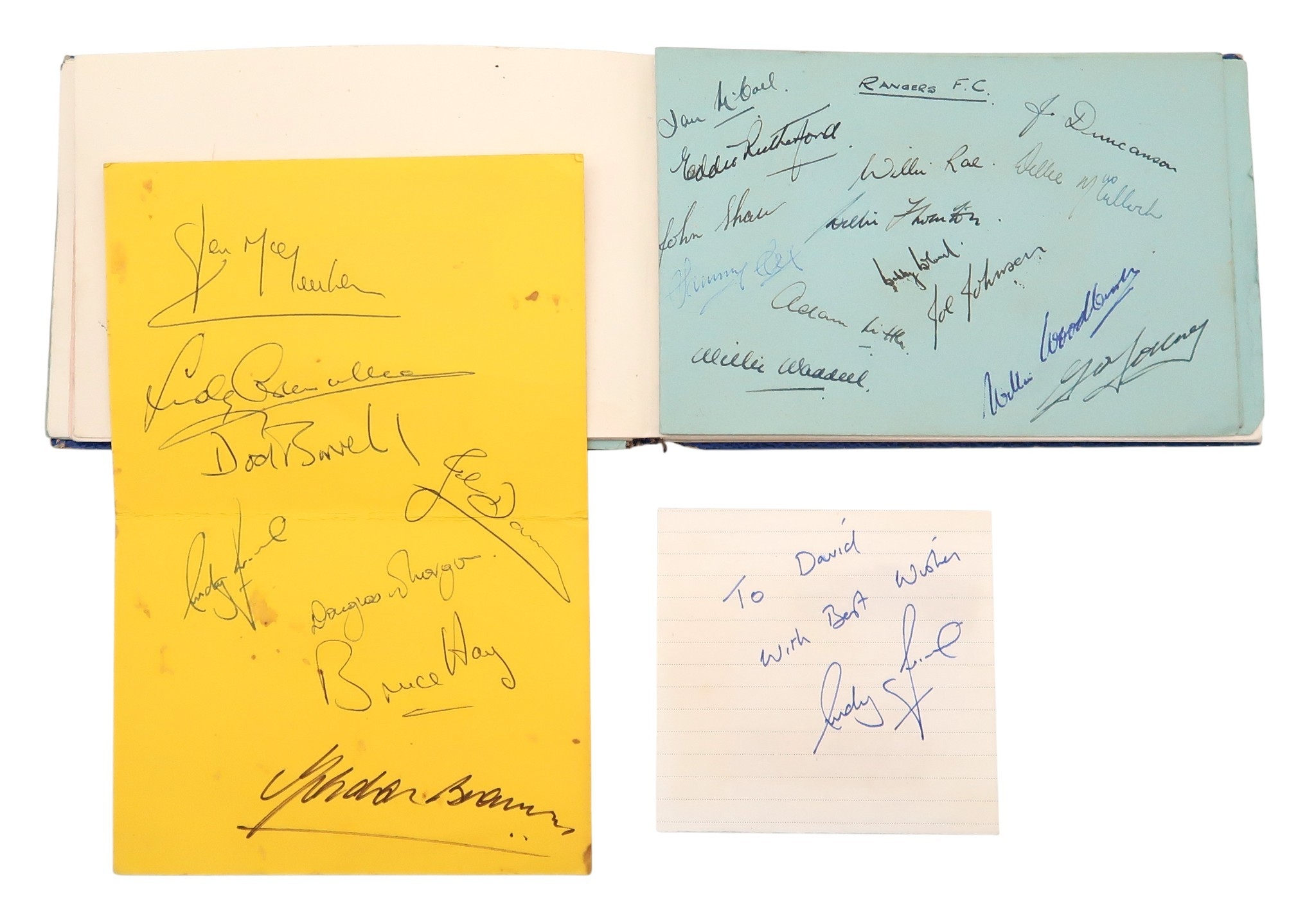 A mid-20th century autograph book, containing signatures of the 1948 ...