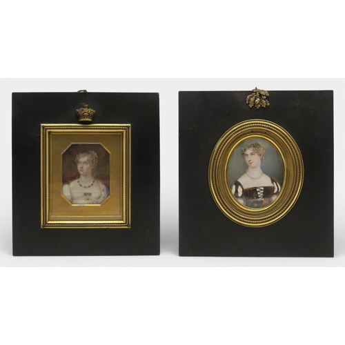 AN EARLY-19th CENTURY PORTRAIT MINIATURE OF PRINCESS CHARLOTTE AUGUSTA OF WALES