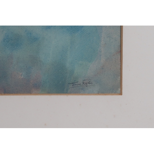 267 - JANE FYFE (SCOTTISH 1914-2011) THE ORANGE TREE Watercolour, signed lower right, 57 x 53cm  Title ins... 