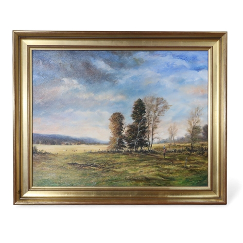 254 - ROBERT GORDON (SCOTTISH CONTEMPORARY) THE ARRIVAL OF AUTUMN Oil on canvas, signed lower right, dated... 