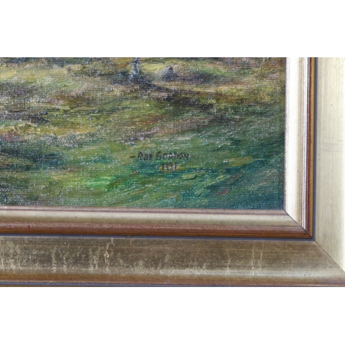 254 - ROBERT GORDON (SCOTTISH CONTEMPORARY) THE ARRIVAL OF AUTUMN Oil on canvas, signed lower right, dated... 