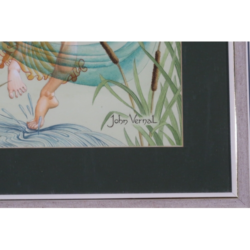 261 - JOHN VERNAL (SCOTTISH 1914-2002)&nbsp;THE DUEL&nbsp;Watercolour, signed lower right, 46 x 32cm... 