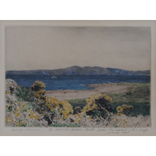 GEORGE HOUSTON RSA RSW RI (SCOTTISH 1869-1947) LANDSCAPE Etching ...
