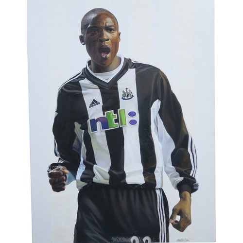PETER GOODFELLOW (ENGLISH 1950-2022) KIERON DYER, NEWCASTLE UNITED Oil ...