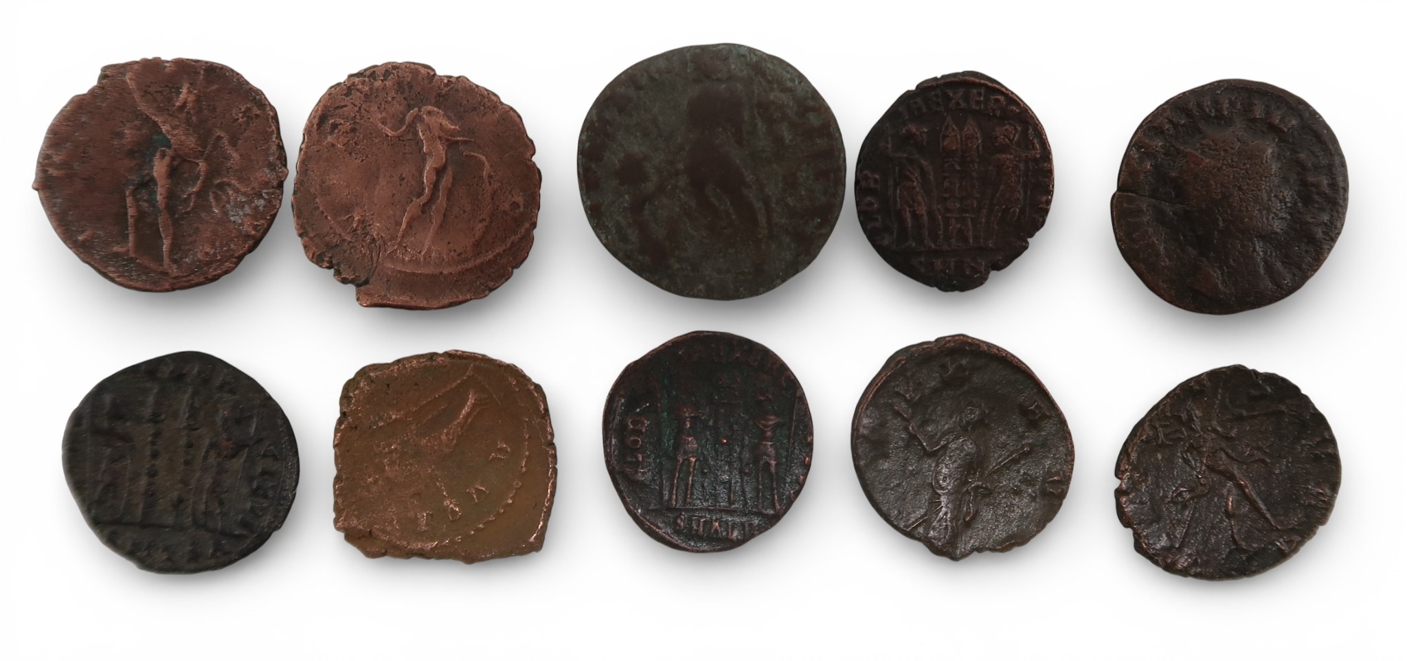 Roman coins to include Constantine laureate examples (10)
