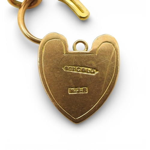 2703 - A 9CT ROSE GOLD GATE BRACELETthe links are stamped 9c, and the clasp 9ct gold with the makers mark W... 