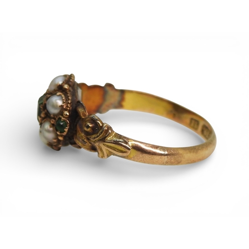 2707 - THREE VICTORIAN RINGSan 1863 sapphire and diamond five stone ring, size M, weight 2.4gms, size M, a ... 