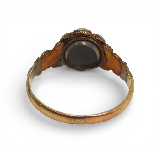 2707 - THREE VICTORIAN RINGSan 1863 sapphire and diamond five stone ring, size M, weight 2.4gms, size M, a ... 