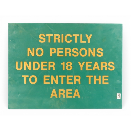 Assorted commercial public notices/signage, including an oblong 