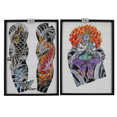 DUNCAN MCCABE (SCOTTISH b.1963) TRADITIONAL JAPANESE STYLE TATTOO ART ...