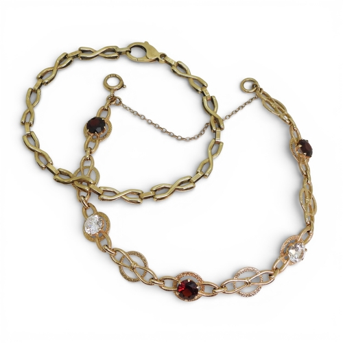 2744 - TWO 9CT GOLD BRACELETSMade in 1971 by Payton, Pepper & Sons Ltd, with Birmingham hallmarks and s... 