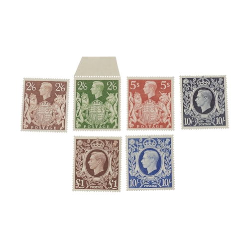 7053 - Great Britain George VI 1939-48 High Value Set SG 476-478c (6 stamps) in VF Unmounted Condition Cat ... 
