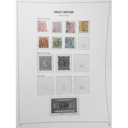 7054 - Great Britain Collection of Victorian Line Engraved and Surface printed used stamps from 1841 to1900... 