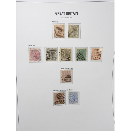 7054 - Great Britain Collection of Victorian Line Engraved and Surface printed used stamps from 1841 to1900... 