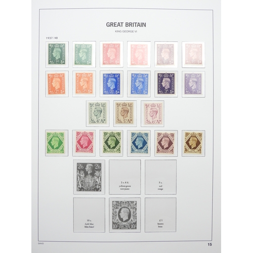 7059 - Great Britain Collection of Unmounted Mint George VI and Pre Decimal Elizabeth II on David sheets in... 