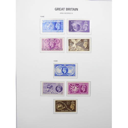 7059 - Great Britain Collection of Unmounted Mint George VI and Pre Decimal Elizabeth II on David sheets in... 