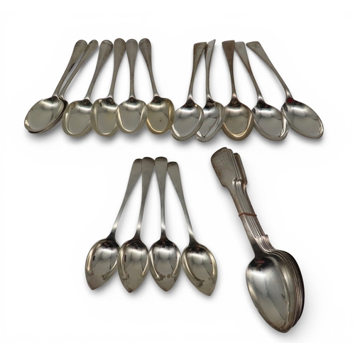 920 - A collection of silver spoons, including a set of six Victorian example, Thomas Whitehouse or Whitak... 
