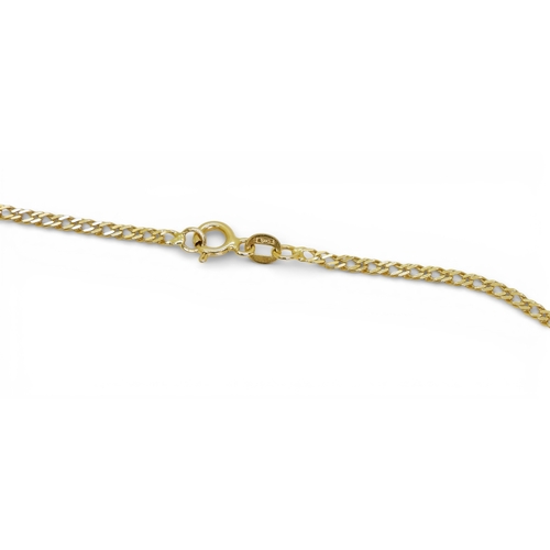 701 - A 14k gold fancy chain, length 39cm, together with a bright yellow metal diamond pendant set with es... 
