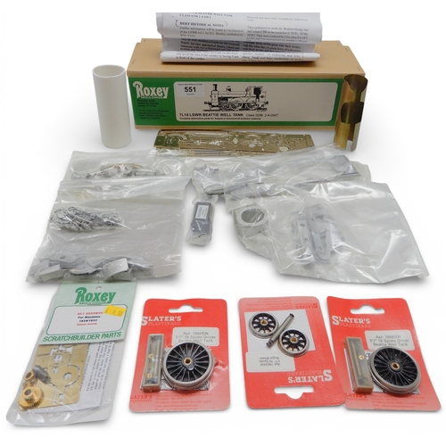 551 - Roxey Mouldings 7L14 LSWR Beattie Well Tank locomotive class 0298 2-4-0WT, unbuilt, boxed, not check... 