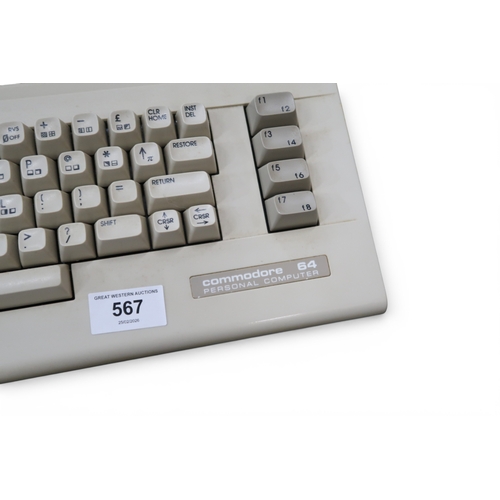 567 - COMMODORE 64 AND AMIGA A500-HD8+ To include Commodore 158L floppy disk drive and 1541-II floppy disk... 