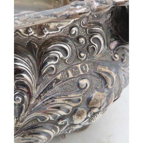 2449 - A LATE-VICTORIAN SILVER BOWLby Horace Woodward & Co, London 1892, of shaped oval form, with all-... 