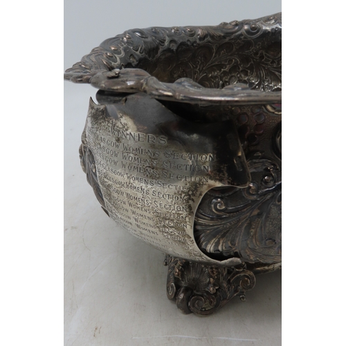 2449 - A LATE-VICTORIAN SILVER BOWLby Horace Woodward & Co, London 1892, of shaped oval form, with all-... 