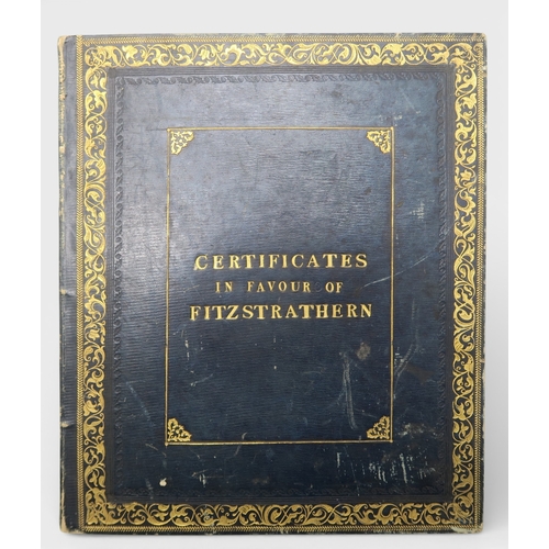 8077 - Certificates in Favour of Fitzstrathern A volume of legal certificates relating to the genealogical ... 