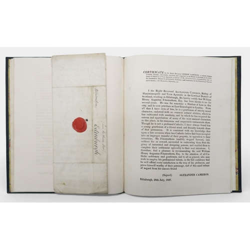 8077 - Certificates in Favour of Fitzstrathern A volume of legal certificates relating to the genealogical ... 