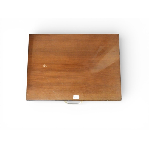 46 - A mid 20th century teak lacquer veneered three piece bedroom suite consisting chest of six drawers o... 
