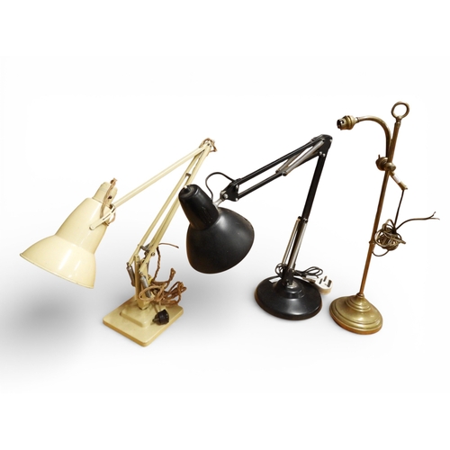 53 - A lot comprising a mid 20th century Anglepoise desk lamp on stepped base, Thousand & One Lamps L... 