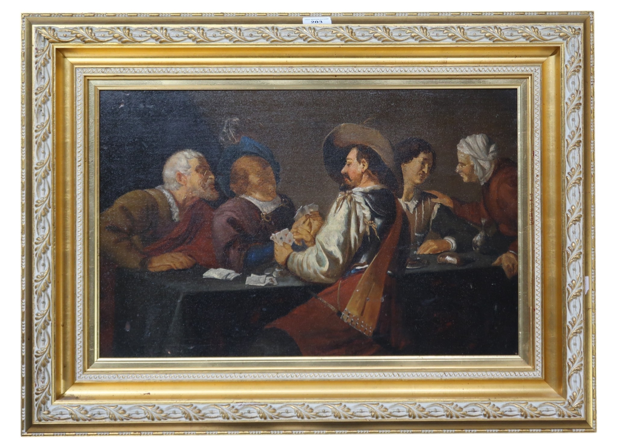 AFTER THEODOOR ROMBOUTS (FLEMISH 1597-1637) THE CARD PLAYERS Oil on ...