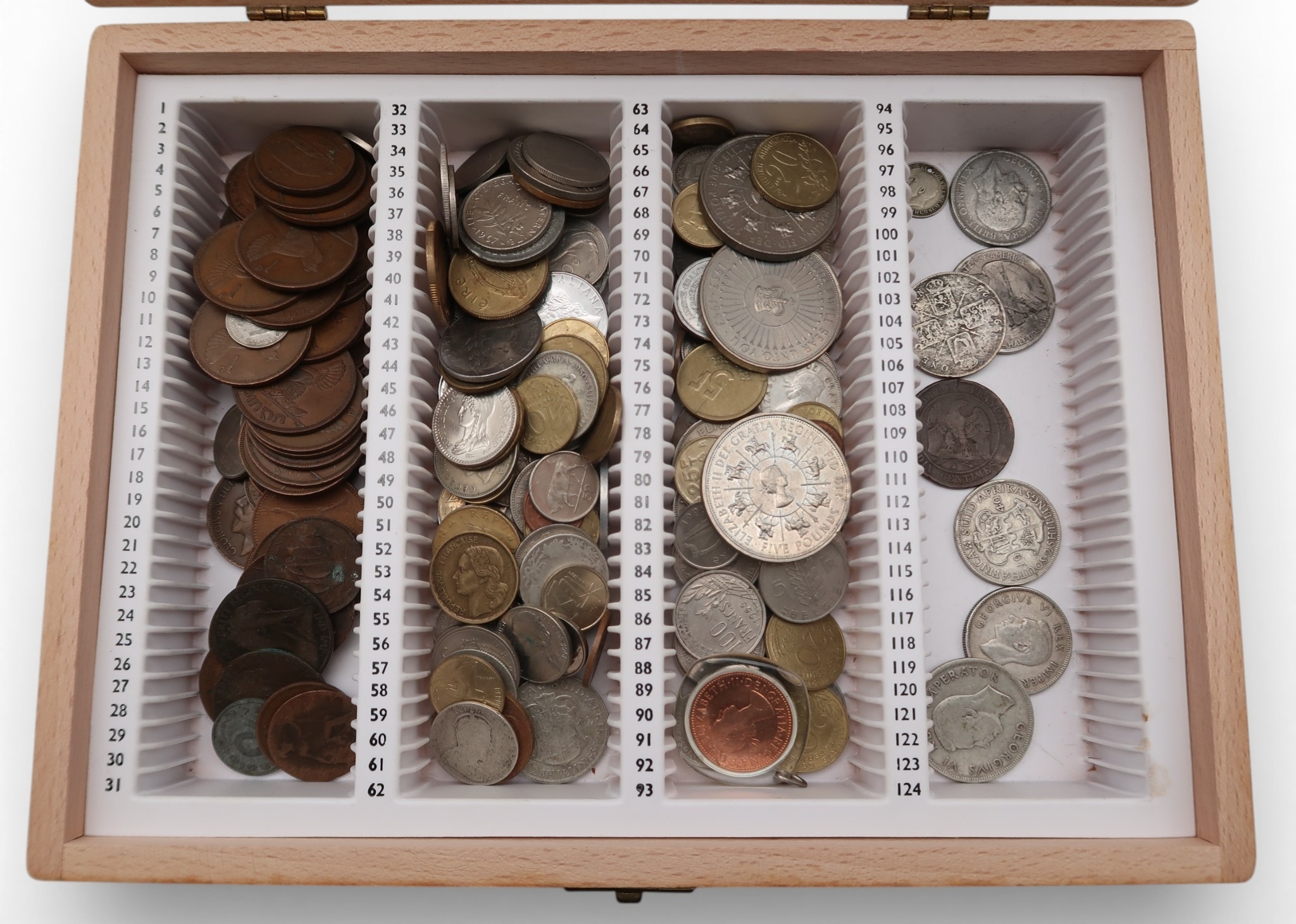 A lot comprising various commemorative coins to include silver examples ...
