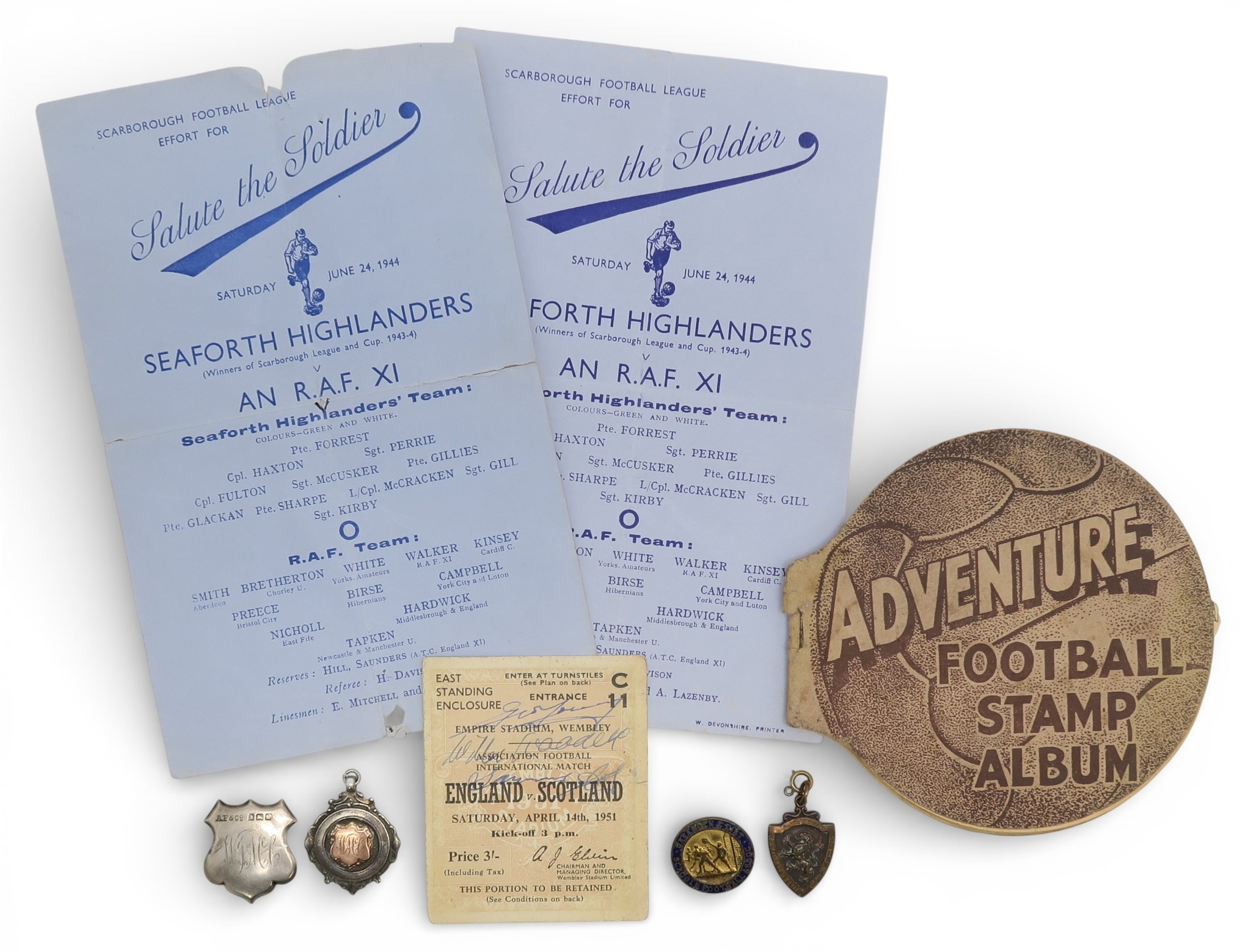 A Scottish Schools Intermediate Shield 1929-30 winner's medal awarded ...