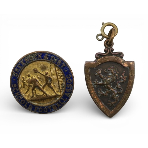 A Scottish Schools Intermediate Shield 1929-30 winner's medal awarded ...