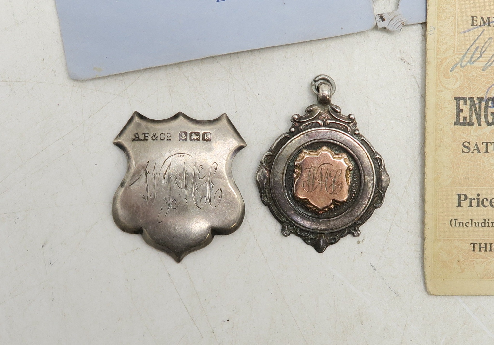 A Scottish Schools Intermediate Shield 1929-30 winner's medal awarded ...