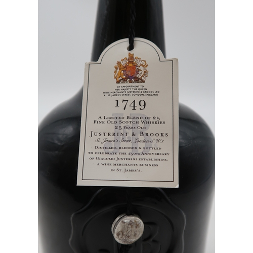 9004 - JUSTERINI & BROOKS -&nbsp;J&B '1749' 25 Year old blend of 25 Scotch Whiskies. Bottled in cel... 
