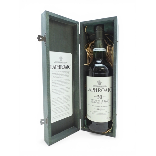 9001 - LAPHROAIG - 30 Year Old Islay Single Malt in presentation box. 2000's era bottling. 75cl 43% ABV... 
