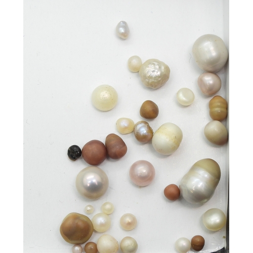 734 - Approximately thirty Scottish river pearls, largest 9mm to smallest 1mm, A mixed collection of examp...