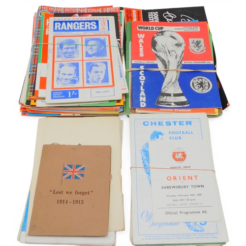 9014 - An early Alex Ferguson autograph; and a collection of 1960s and 70s-era football programmes, includi...