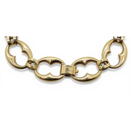 2720 - A MARINE LINK BRACELETmade in 9ct rose gold by John Grinsell & Sons, circa first half of the 20t... 