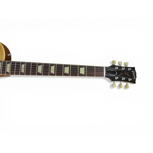 5022 - GIBSON - 1991 Historic '56 Reissue Gold Top Les Paul Electric Guitar. Mahogany back with Maple top. ... 