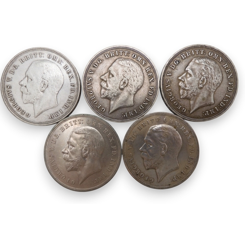 5013 - George V (1910-1936) Crown 1935 ObverseUncrowned portrait of King George V left, legend around GEORG... 